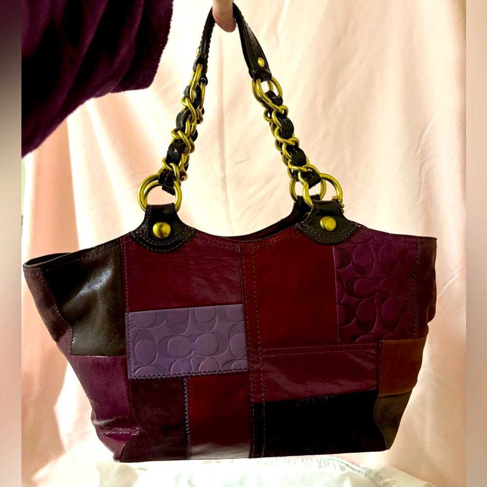 COACH authentic vintage Patchwork Leather Tote Bag